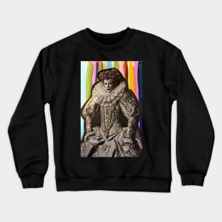 Queen of England Art Collage Crewneck Sweatshirt